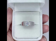 3.0 Ct Round Diamond Adjustable Men's Ring