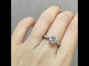 Elegant White Gold Engagement Ring with 1.0ct Diamond