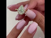 Pear Cut 2.5ct Diamond Solitaire with Halo Engagement Ring