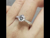 Elegant 1.0ct Diamond White Gold Engagement Ring