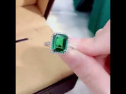 Emerald Cut 3.5 ct Diamond Engagement Ring with Halo