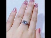 1.0 Ct Round Diamond Heart Style Engagement Ring