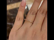 Peachy Tourmaline 0.3ct Diamond Half Eternity Rose Gold Wedding Band