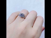 1.0 Ct Round Cut Diamond Heart Style Engagement Ring
