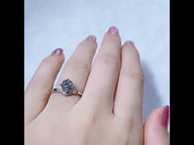 Crown Style 1.0 Ct Round Cut Diamond Engagement Ring