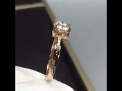 2.0 Ct Round Cut Diamond Cow Head Engagement Ring
