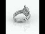 Gothic Wedding Rings in 14k Gold Radiant Coffin Cut Diamond Birthstone