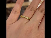 Twist Infinity Yellow Gold Diamond Birthstone Wedding Band