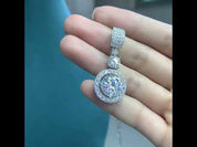 6.1 Ct Round Cut Diamond Pendant Necklace