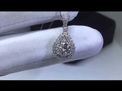 Classic 5.0 Ct Diamond Water Drop Pendant Necklace