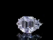 5.0 Ct Emerald Cut Diamond 18K White Gold Engagement Ring