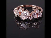 Elegant 14k Rose Gold Diamond Wedding Band