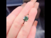 Rose Gold Engagement Ring with Cushion Cut Diamond