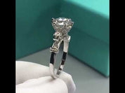 2.0ct Diamond Swan Design Engagement Ring in White Gold