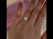 Simple Round Cut 3.5ct 4 Prong Solitaire Engagement Ring