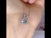 1.0 Ct Round Diamond Rabbit Shaped Pendant Necklace