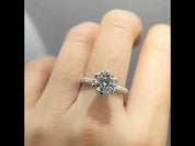 Snow Queen White Gold Engagement Ring with Diamond