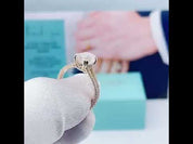 2.90 Ct Oval Cut Diamond Split Shank Engagement Ring
