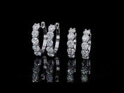 Classic 3ct Diamond Hoop Earrings