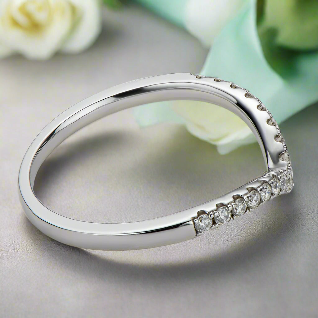 0.22 ct Micro Round-cut Diamond Wedding Band-Evani Naomi Jewelry