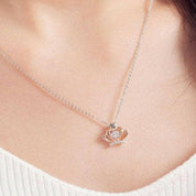 0.30 ct Diamond Heart Shaped Crown Necklace-Evani Naomi Jewelry