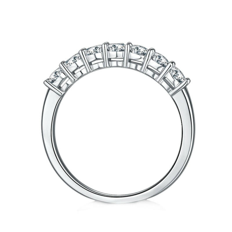 0.70 ct Half Eternity Diamond Wedding Band-Evani Naomi Jewelry
