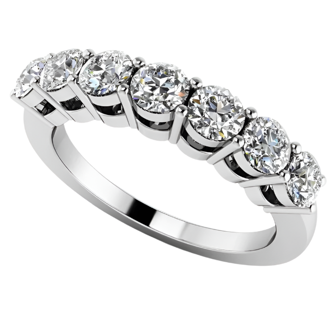 0.70 ct Round-cut Diamond Wedding Band-Evani Naomi Jewelry