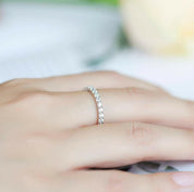 0.87 ct Diamond Full Eternity Dainty Wedding Band-Evani Naomi Jewelry