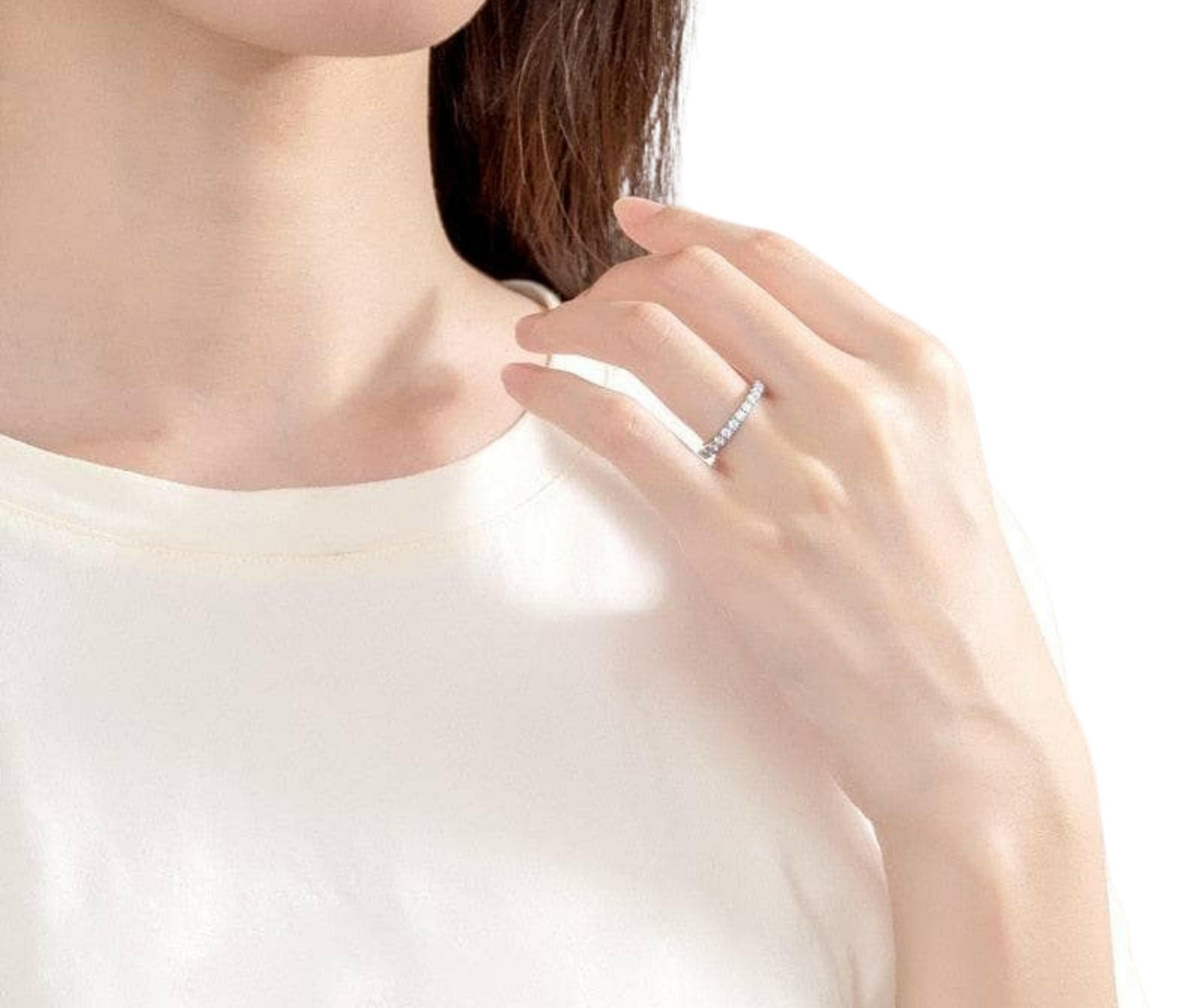 0.90 ct Diamond Full Eternity Wedding Band-Evani Naomi Jewelry