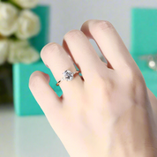 14K Yellow Gold 1ct Oval Cut Diamond Engagement Ring-Evani Naomi Jewelry