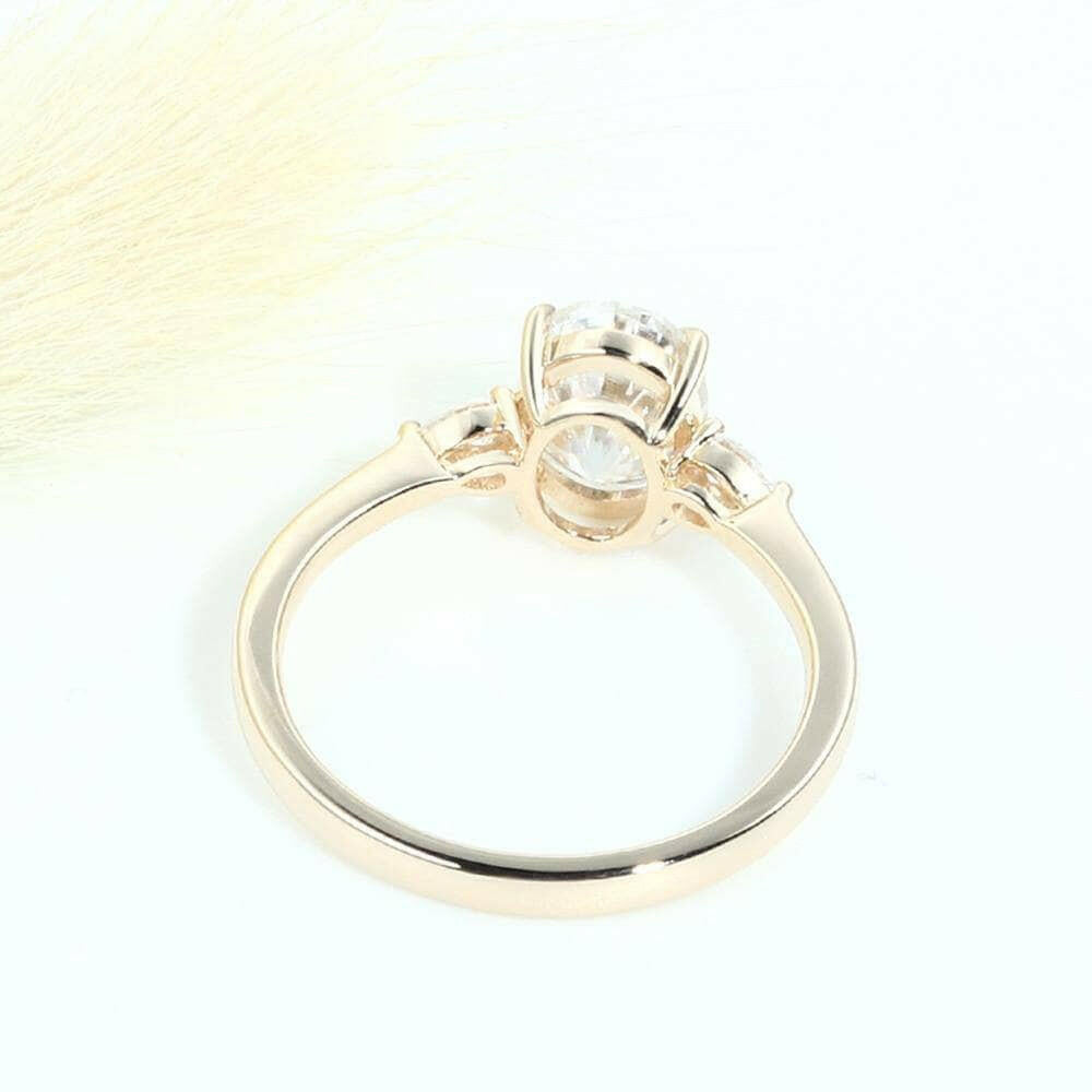 14K Yellow Gold 1ct Oval Cut Diamond Engagement Ring-Evani Naomi Jewelry