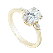14K Yellow Gold 1ct Oval Cut Diamond Engagement Ring-Evani Naomi Jewelry
