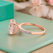 14k Rose Gold 3.0 Ct Cushion Cut Engagement Ring-Evani Naomi Jewelry