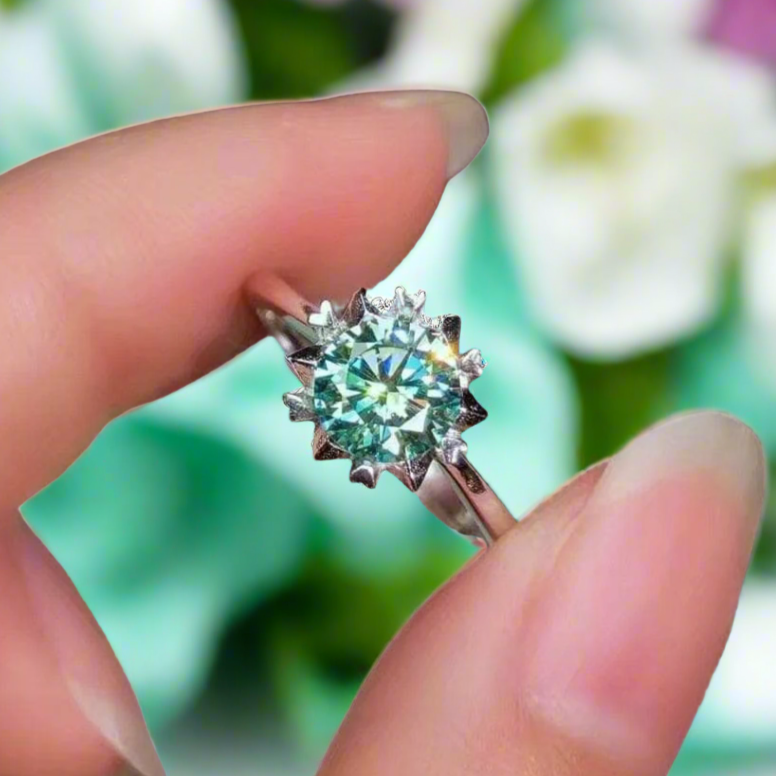 14k White Gold 2ct Diamond Wedding Ring-Evani Naomi Jewelry