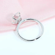 14k White Gold 3.0 Ct Oval Cut Engagement Ring-Evani Naomi Jewelry