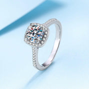14k White Gold Round Diamond Engagement Ring-Evani Naomi Jewelry