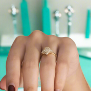 1.0 Ct Pear Cut Diamond Engagement Ring-Evani Naomi Jewelry