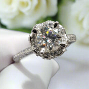 1.0 Ct Round Cut Diamond Engagement Ring-Evani Naomi Jewelry