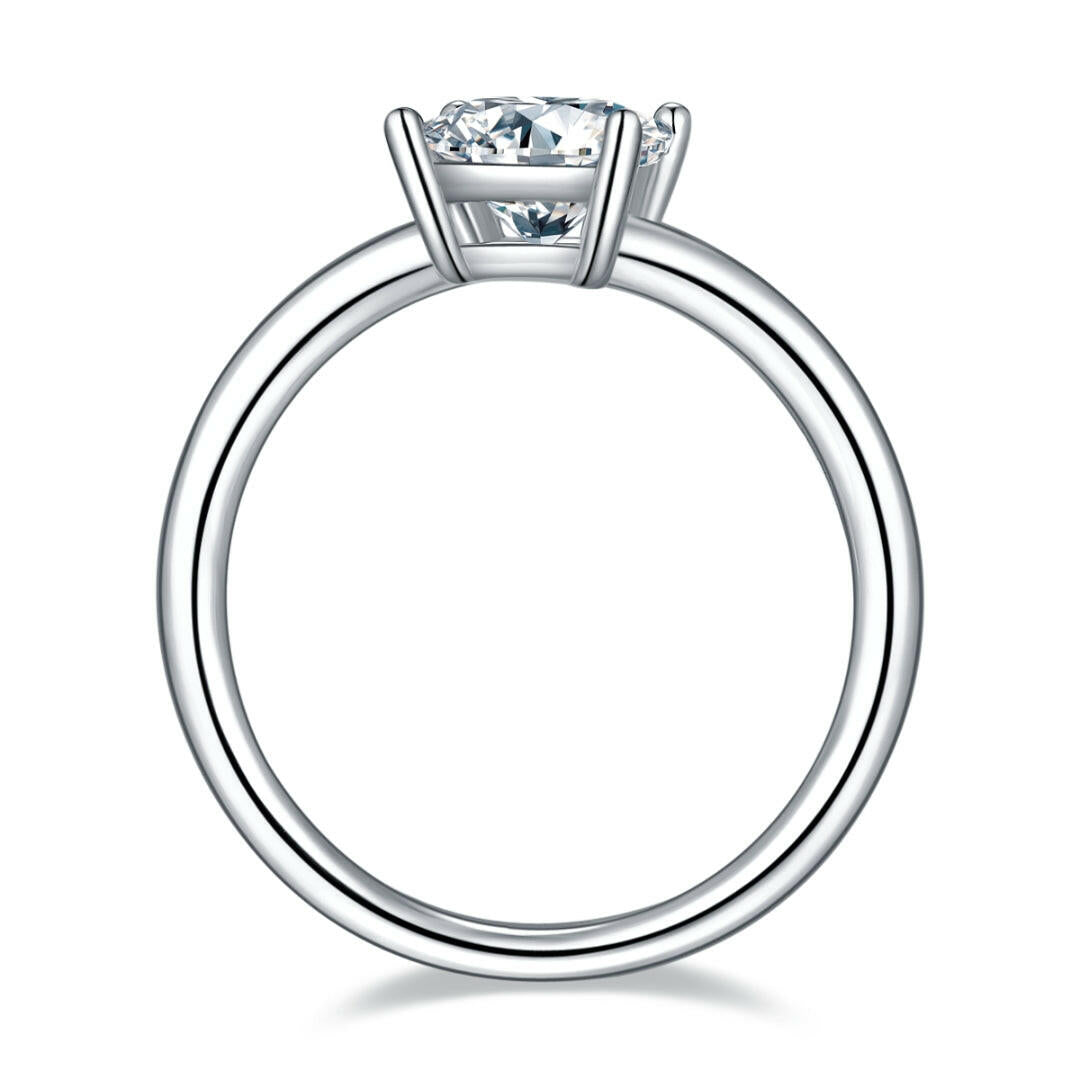 1.0 ct Princess-cut Diamond Solitaire Engagement Ring-Evani Naomi Jewelry