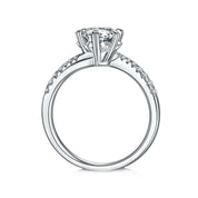 1.0 ct Round Cut Snowflake Diamond Engagement Ring-Evani Naomi Jewelry