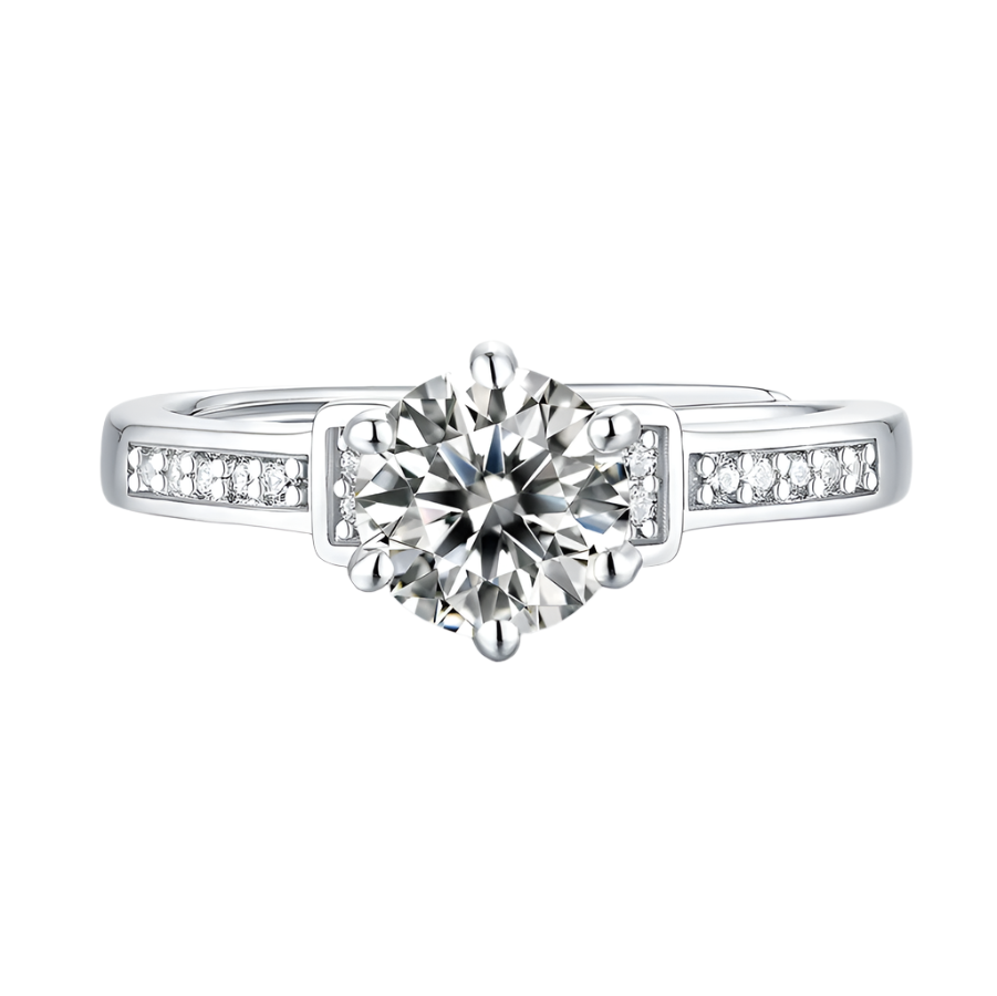 1.00 ct 6-Prong Diamond Adjustable Engagement Ring-Evani Naomi Jewelry