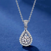 1.00 ct 6.5mm Diamond Water Drop Necklace-Evani Naomi Jewelry