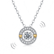 1.00 ct Dancing Diamond Necklace with Heart-Evani Naomi Jewelry