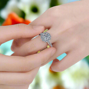 1.00 ct Diamond Flower Engagement Ring-Evani Naomi Jewelry