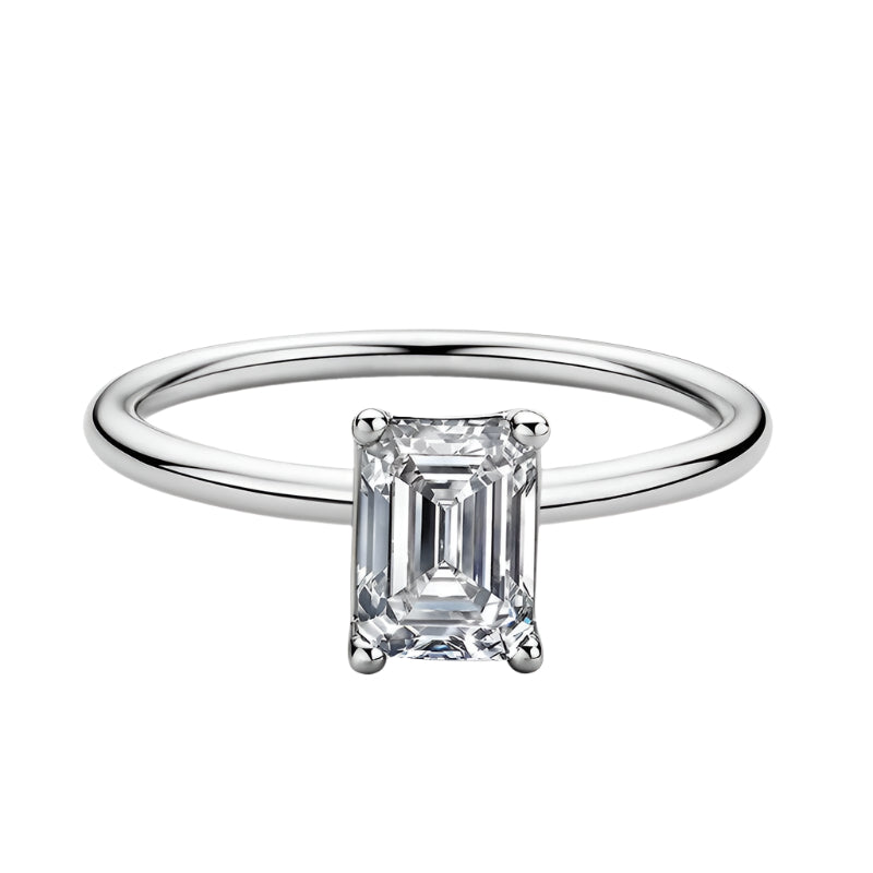 1.00 ct Emerald-cut Diamond Solitaire Engagement Ring-Evani Naomi Jewelry