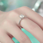 1.00 ct Emerald-cut Diamond Solitaire Engagement Ring-Evani Naomi Jewelry