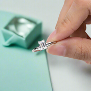 1.00 ct Emerald-cut Diamond Solitaire Engagement Ring-Evani Naomi Jewelry