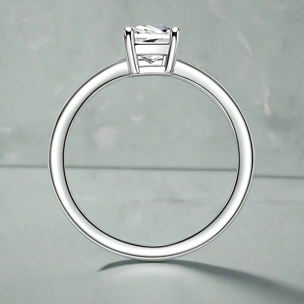 1.00 ct Emerald-cut Diamond Solitaire Engagement Ring-Evani Naomi Jewelry
