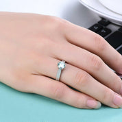 1.00 ct Green Diamond Engagement Ring-Evani Naomi Jewelry