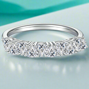 1.00 ct Heart-cut Diamond Wedding Band-Evani Naomi Jewelry